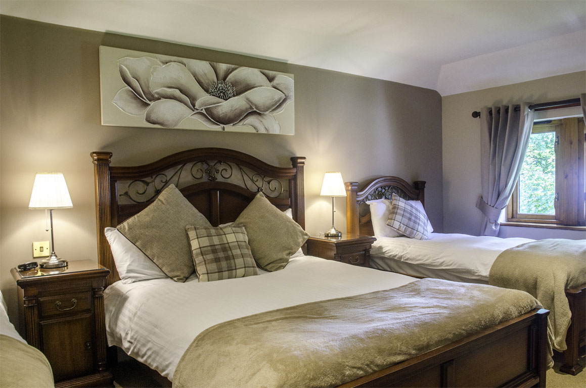 Family rooms can be configured for three or four persons